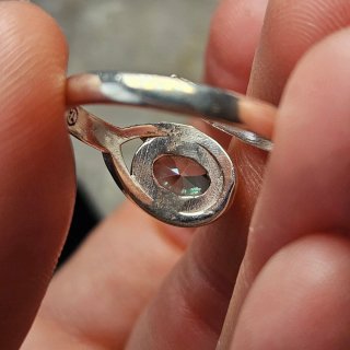 Anillo Plata 925 Topacio Místico Ajustable