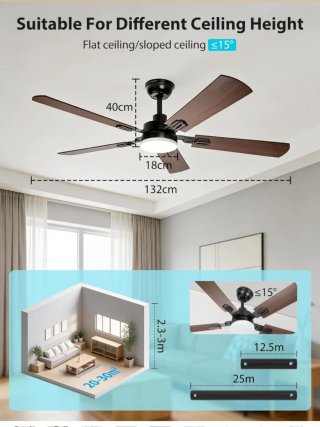 Ventilador Techo Aigostar con Luz