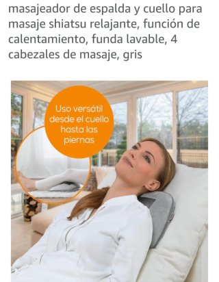 Cojín Masaje Shiatsu Gris