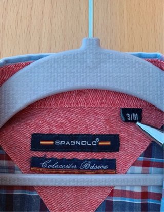 Camisa Spagnolo cuadros azul y rojo