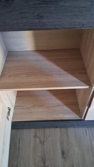 Mueble TV madera y negro