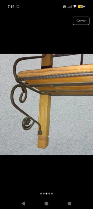 Estantería madera y hierro