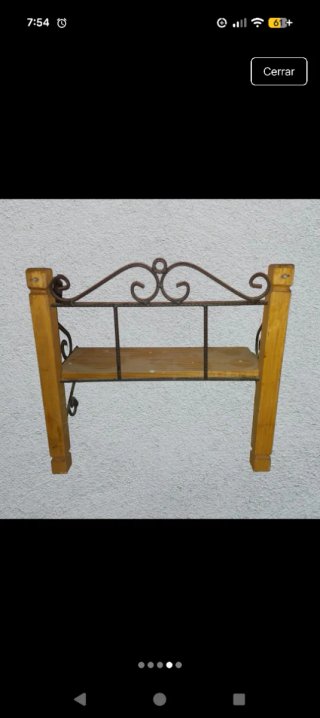 Estantería madera y hierro