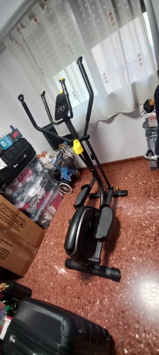 Bicicleta Elíptica domyos 500 Negra y Amarilla