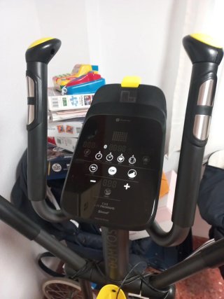 Bicicleta Elíptica domyos 500 Negra y Amarilla