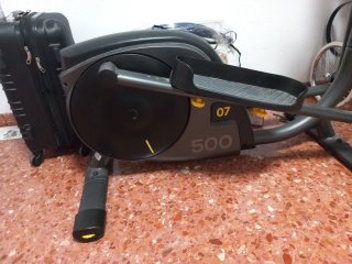 Bicicleta Elíptica domyos 500 Negra y Amarilla
