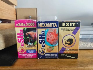 Lote 3 medicamentos acuario eSHa2000 HEXAMITA EXIT
