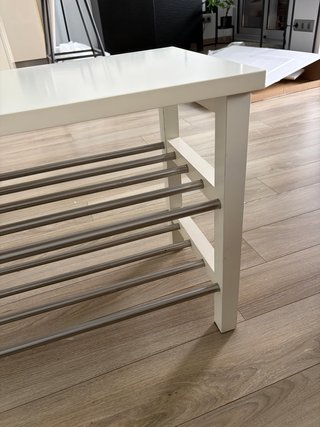Zapatero Ikea Tjusig Blanco y Metal