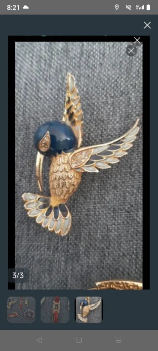 Lote Broches Vintage Colibrí, Coche, Barco