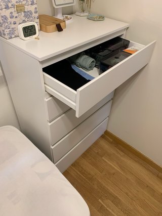 Cómoda MALM 6 cajones blanca 80x123 cm