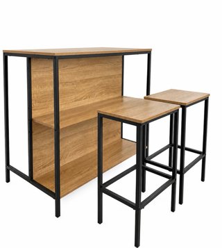 Mesa Bar Multifuncional Madera y Metal