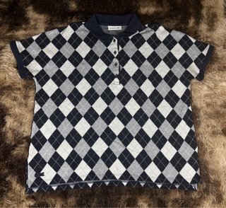 Lacoste Polo Shirt Diamond Pattern Womens Size M
