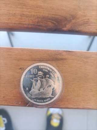 Moneda 10 Euro Cristóbal Colón Plata 925