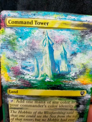 Carta Command Tower pintada TLOTR