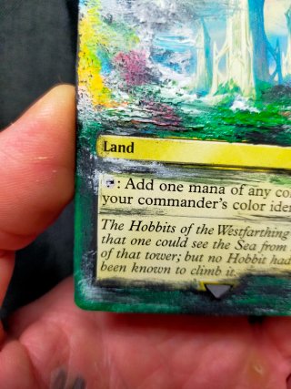 Carta Command Tower pintada TLOTR
