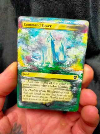 Carta Command Tower pintada TLOTR