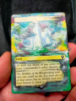 Carta Command Tower pintada TLOTR