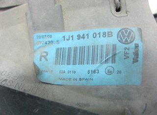 Faro derecho volkswagen 1jk1941018b golf 1369819