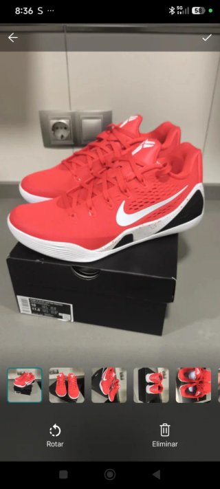 Nike Kobe IX Elite Low Protro Rojas Talla 44