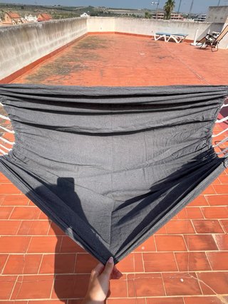Hamaca de Camping Gris y Blanca