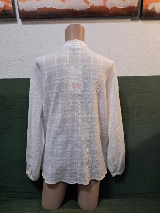 Blusa blanca manga larga