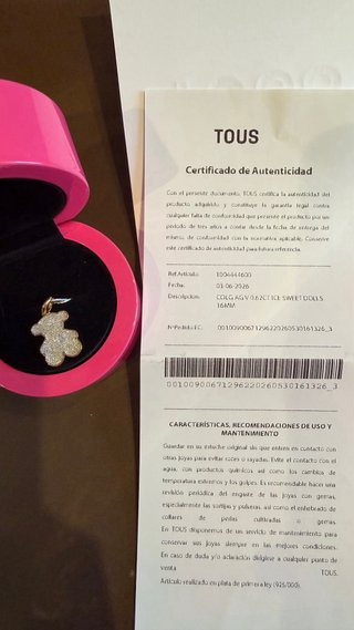 Colgante Oso Tous Dorado y Plateado