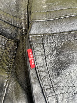 Pantalón de cuero Levi's negro
