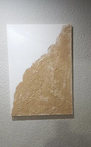Cuadro Acrílico Texturizado Beige y Blanco