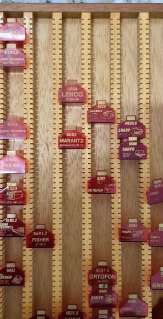 Expositor Agujas Tocadiscos etiquetas por Modelos