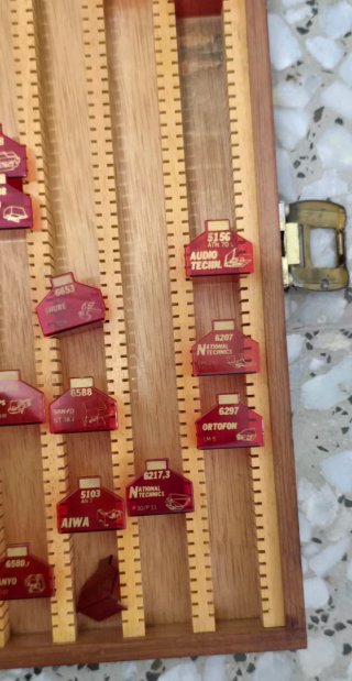Expositor Agujas Tocadiscos etiquetas por Modelos
