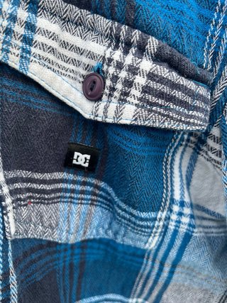 Sobrecamisa DC a quadri con cappuccio