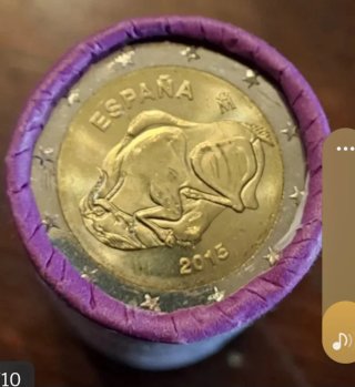 Dos rollos monedas 2 Euros Altamira 2015