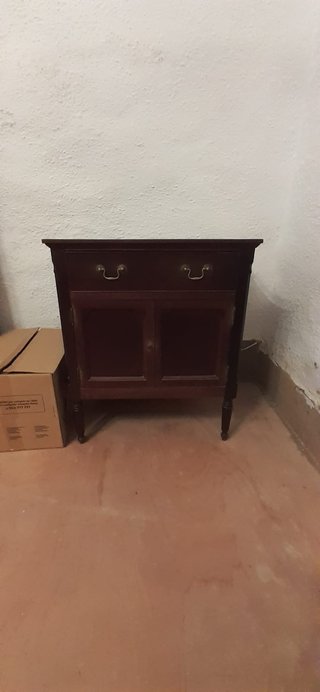 2 Mesitas Antiguas Madera Marrón