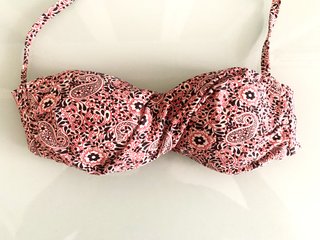Bikini Blu a fascia fantasia Paisley