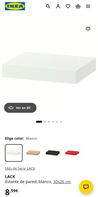 2 Estantes de pared LACK IKEA  blancos 30x26.