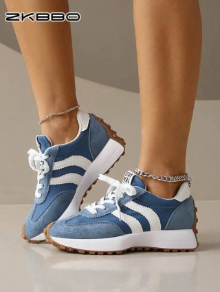 ZKBBO Scarpe Sportive Blu e Bianco
