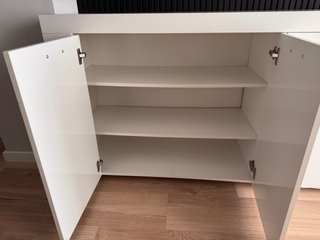 Aparador blanco 145x45x80 cm