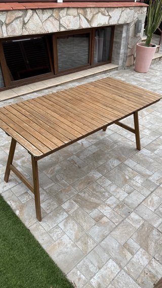 Mesa de madera exterior 153x73cm