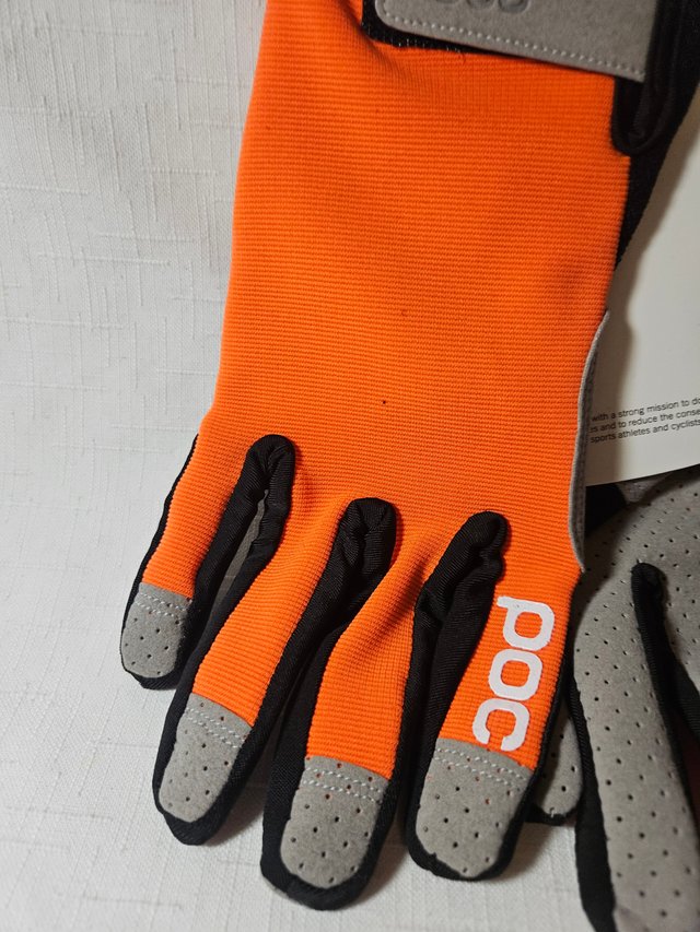 Guantes POC Talla S Naranja y Negro