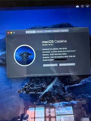 MacBook Pro Retina 15” (año 2012)
