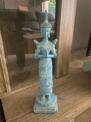 Figura Buda Azul Decorativa