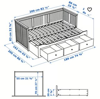Cama IKEA Hemnes con cajones
