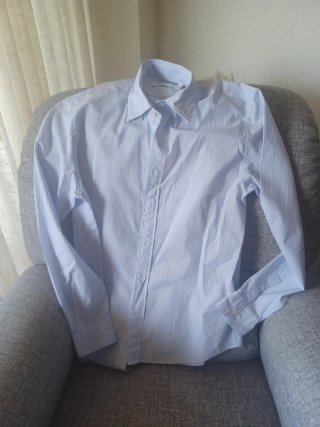 Camisa Cortefiel Rayas Azul Talla M