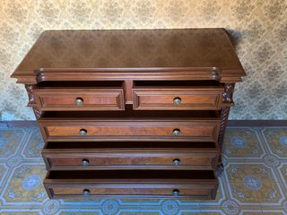 Mobile con cassetti (3+2) in legno color noce