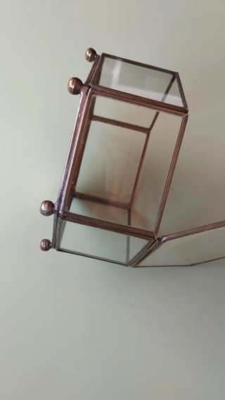 Caja joyero cristal tallado espejo
