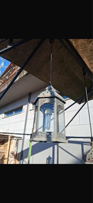 Farolillo marroquí auténtico gris