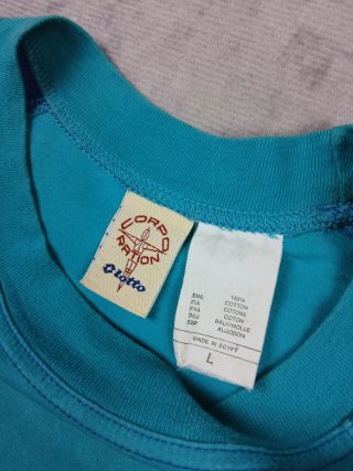 T-shirt Lotto Vintage Anni 90 Azzurra Viola