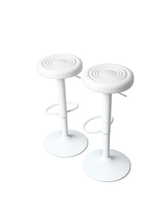 Taburetes regulables blancos