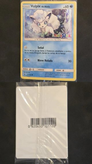 Carta Pokémon Vulpix de Alola Promo Toys R Us