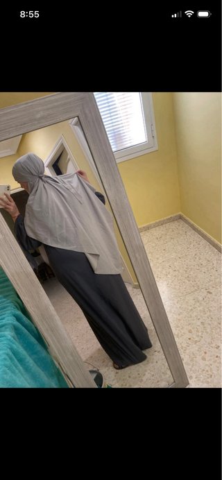 Khimar gris claro